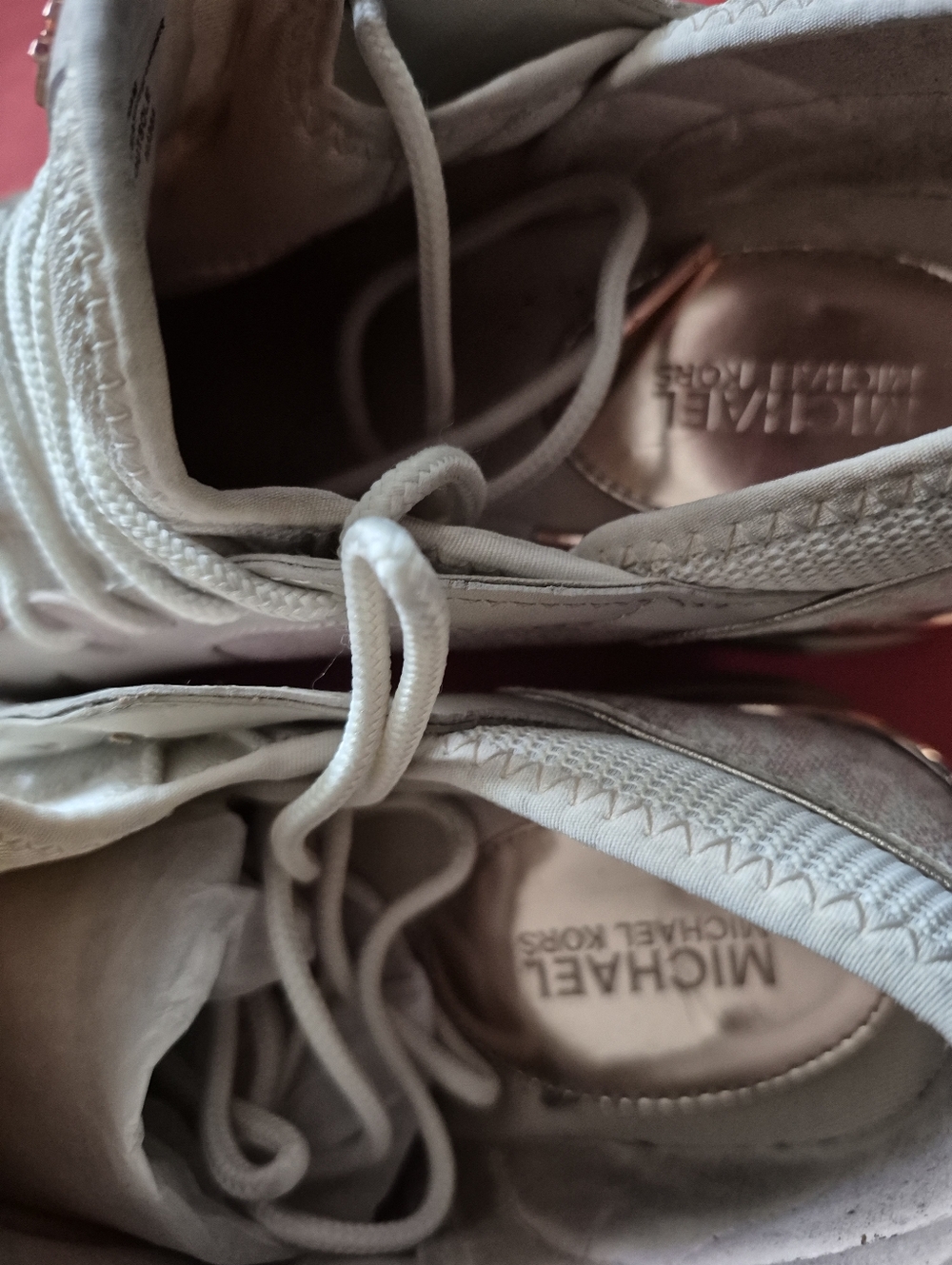 MICHAEL Michael Kors Women's Pink and White Athletic Sneakers - Picture 8 of 8